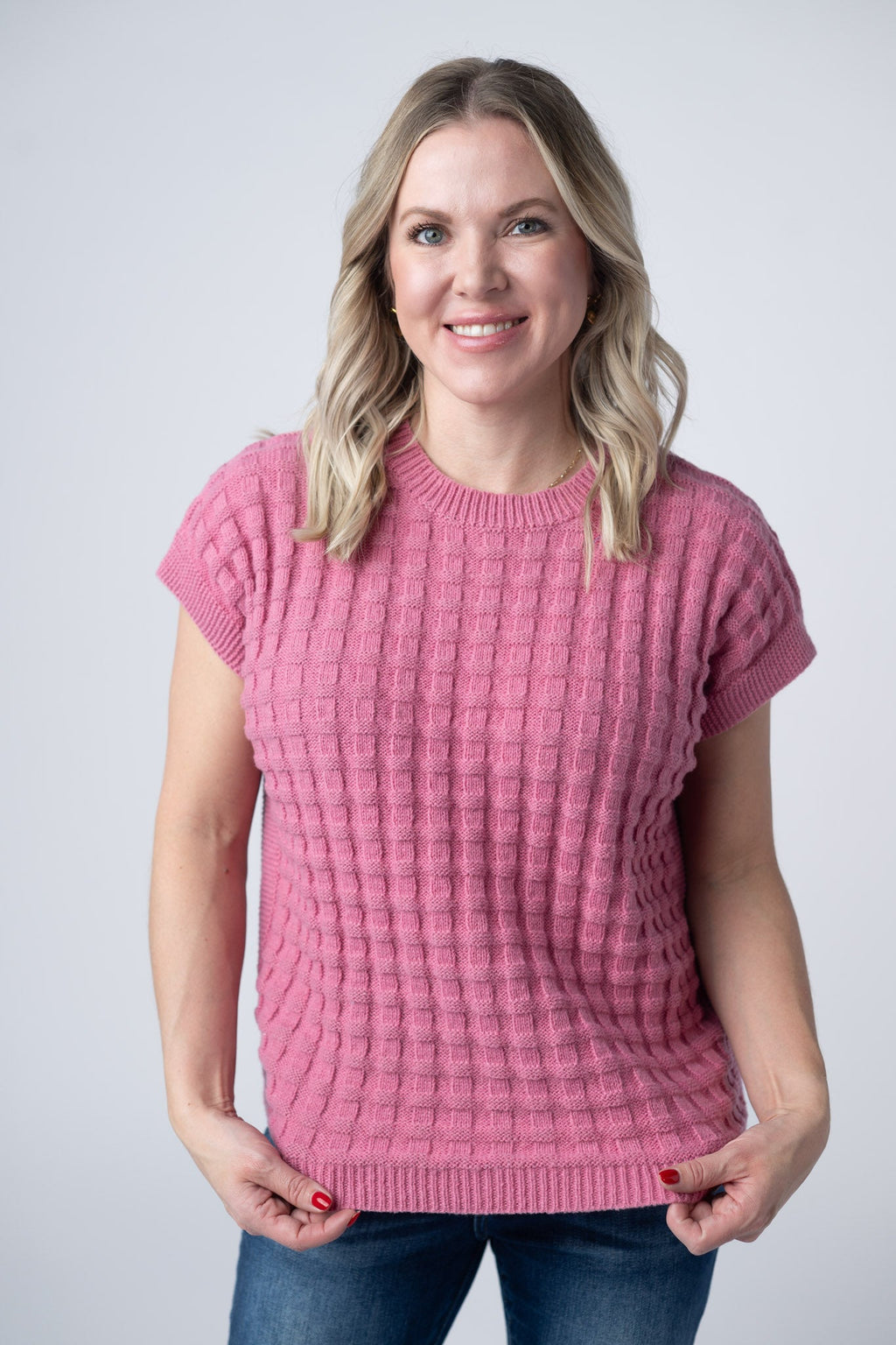 Kelly Knitted Top - Rose
