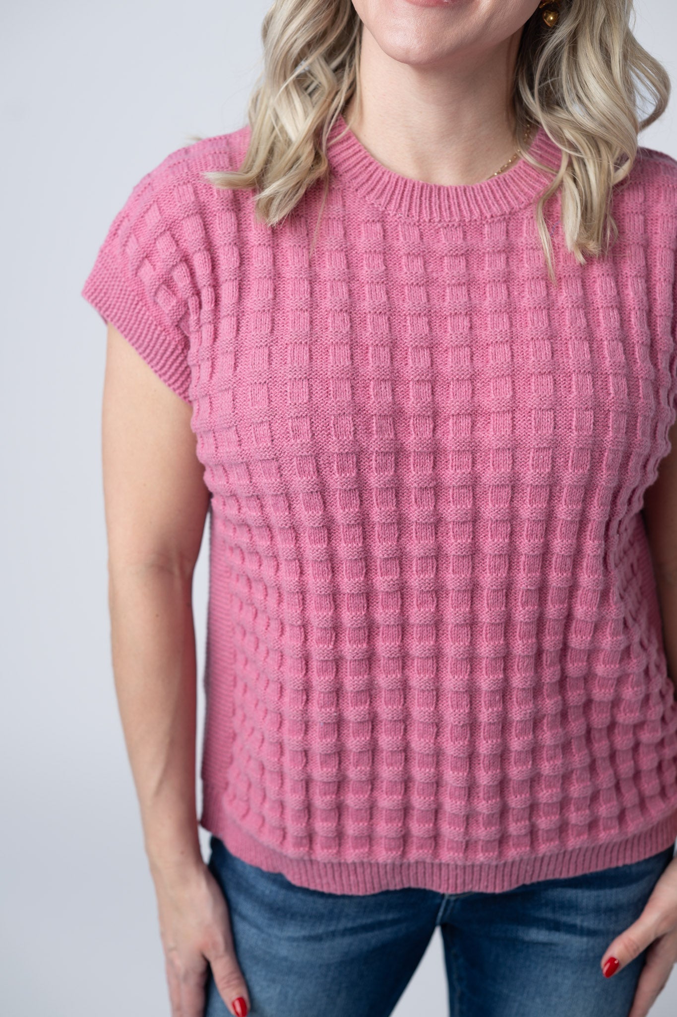 Kelly Knitted Top - Rose