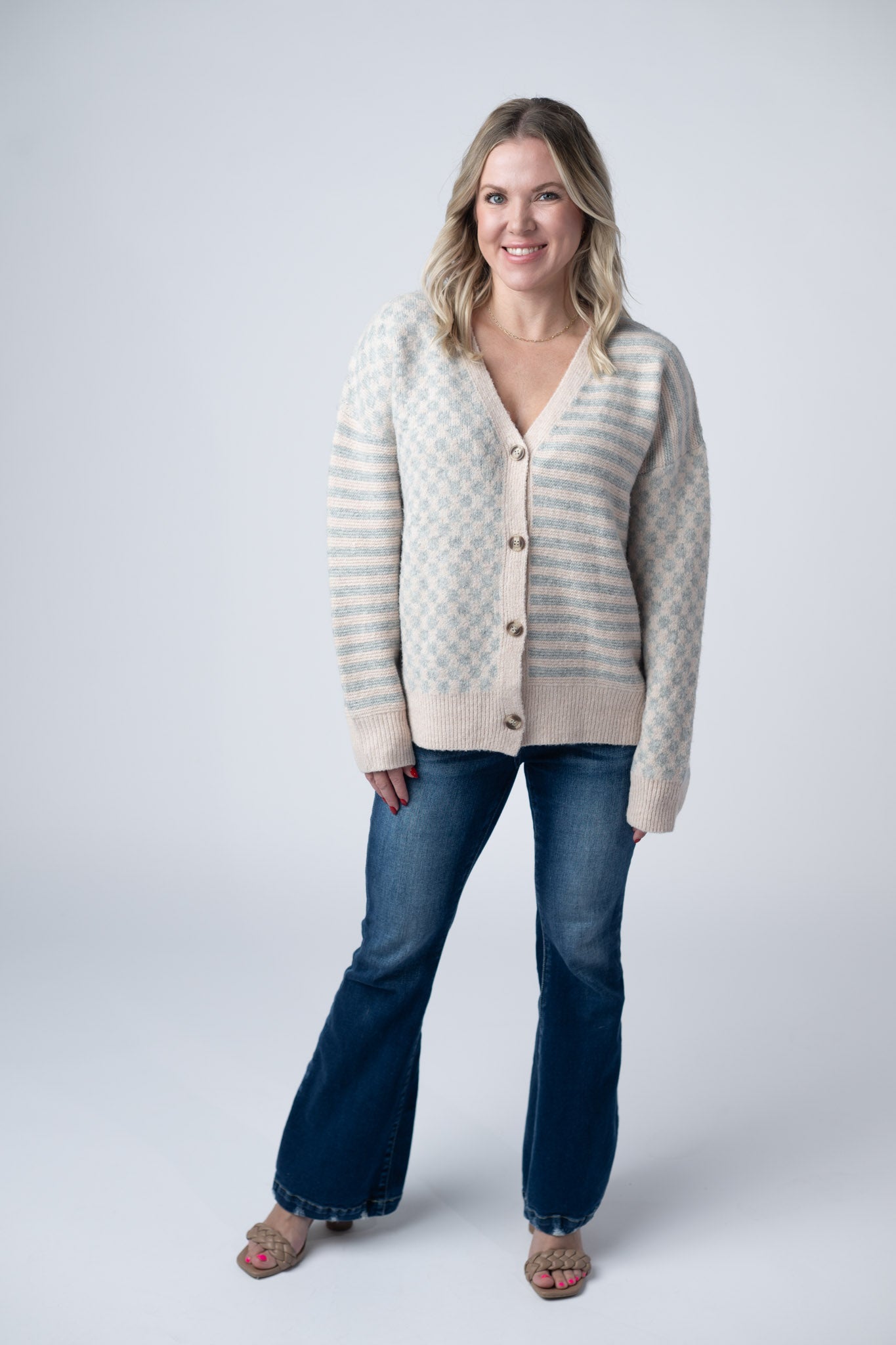 SALE! Pattern Mix Neutral Cardigan