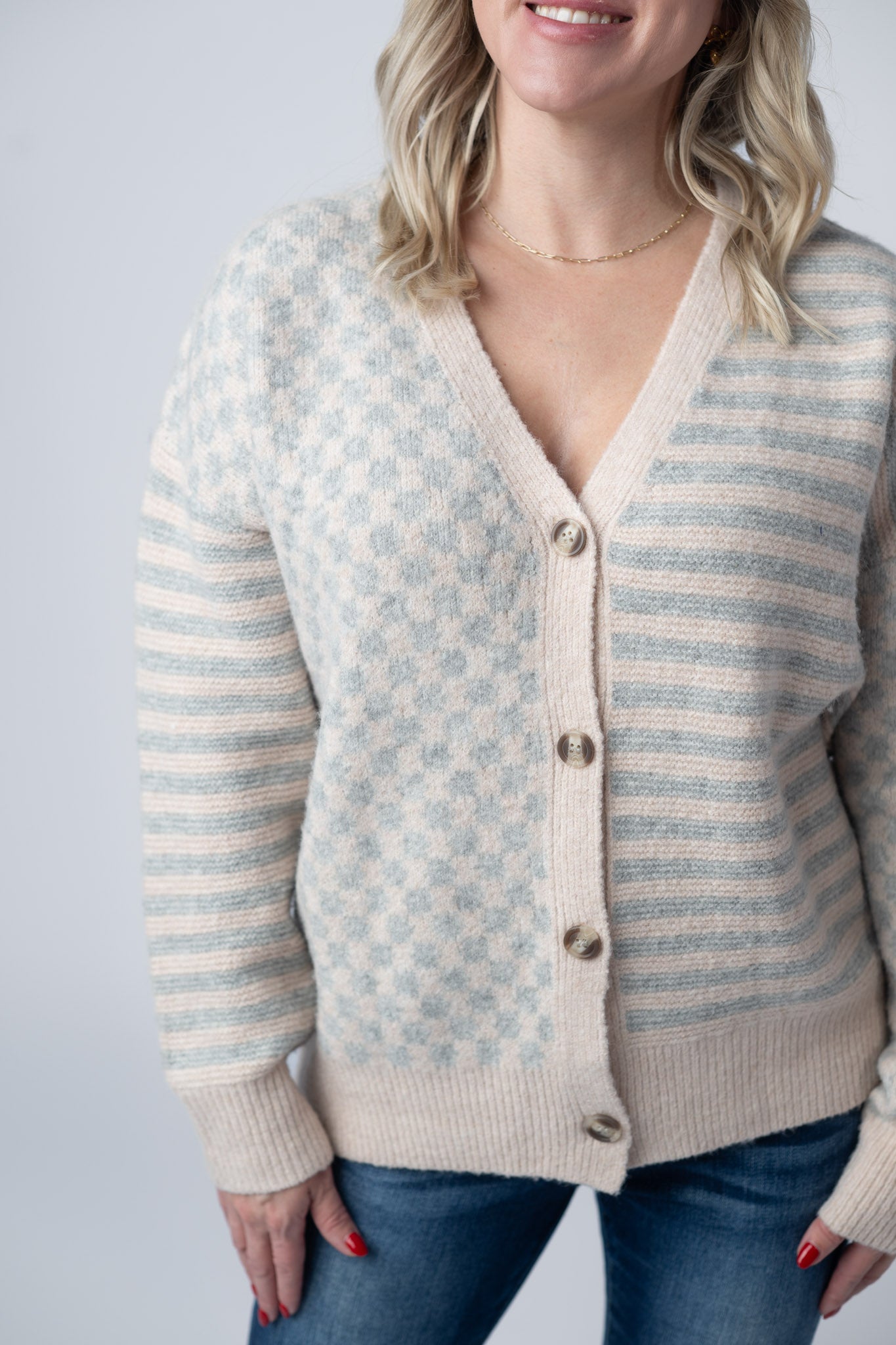 SALE! Pattern Mix Neutral Cardigan