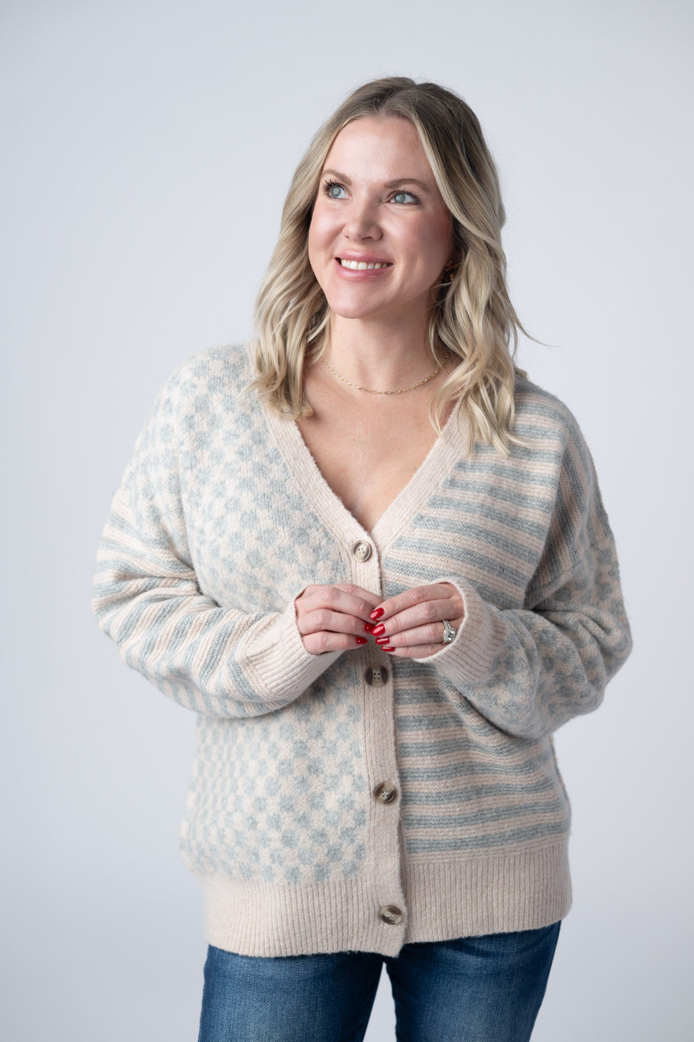 SALE! Pattern Mix Neutral Cardigan