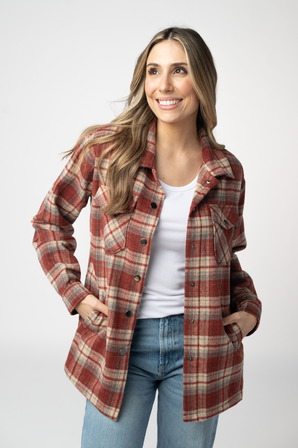 Norah Shacket - Brick Plaid