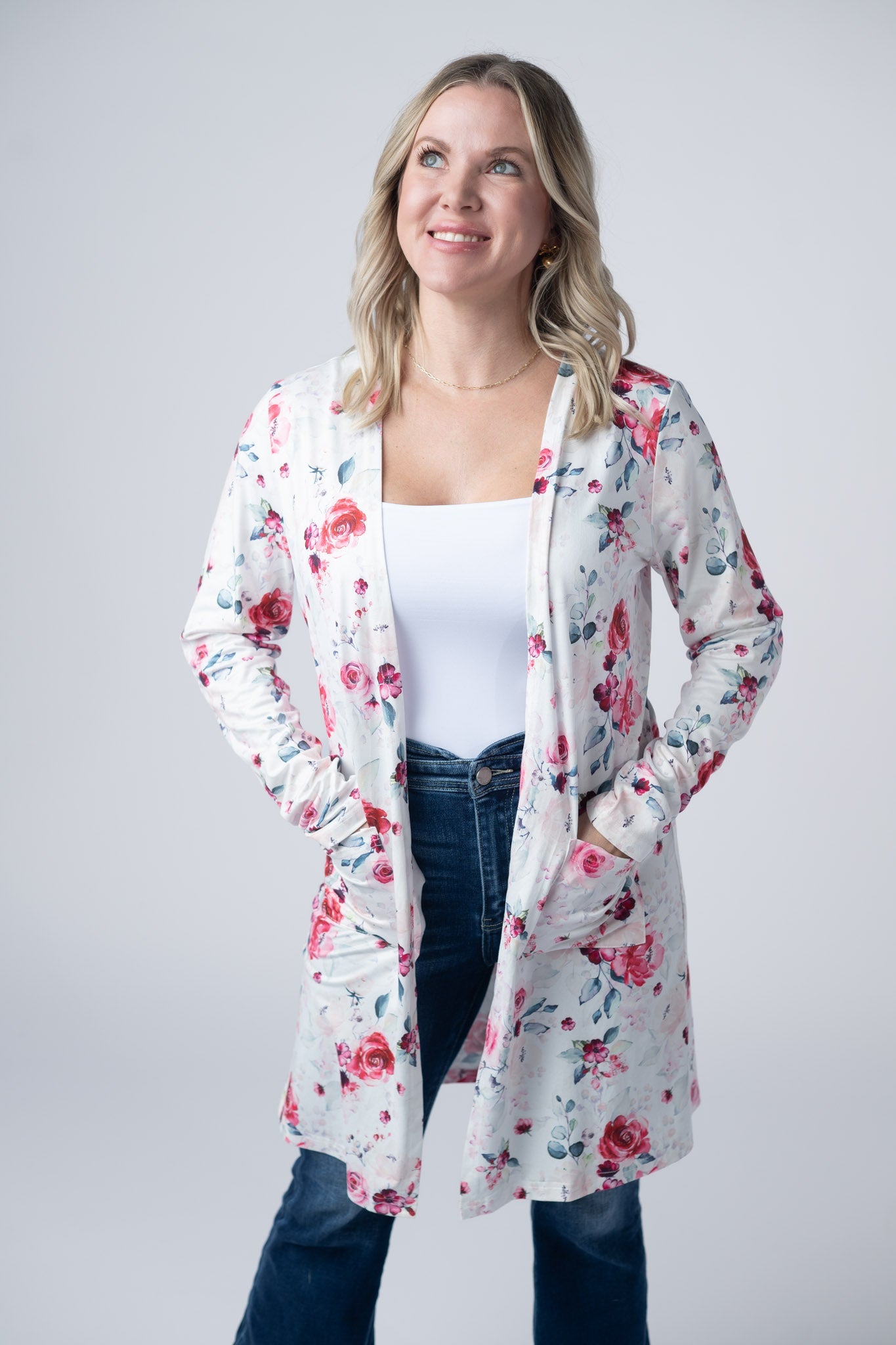 Classic Cardigan - Pink Bloom