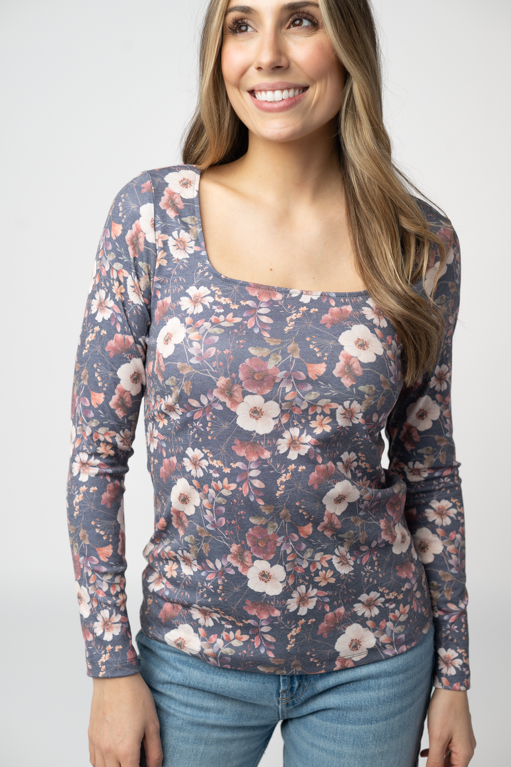 Alyssa Long Sleeve Top - Blushwood Floral