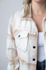 Load image into Gallery viewer, Norah Plaid Shacket - Neutral Blush Mix
