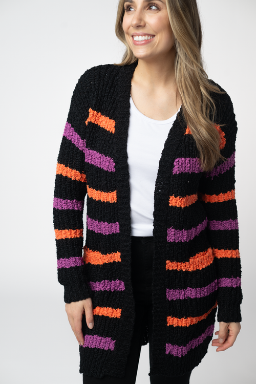 Halloween Striped Cardigan