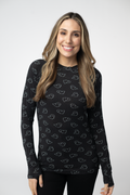 Blair Long Sleeve Top - Midnight Ghosts