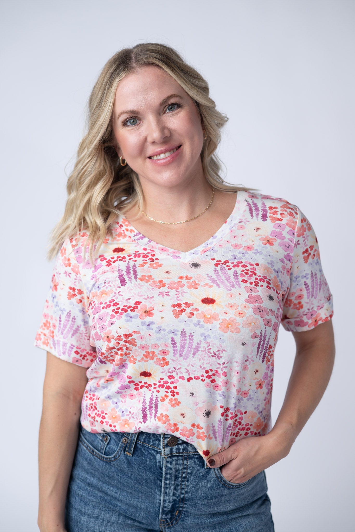 Sophie Tee - Coral Sunset Floral