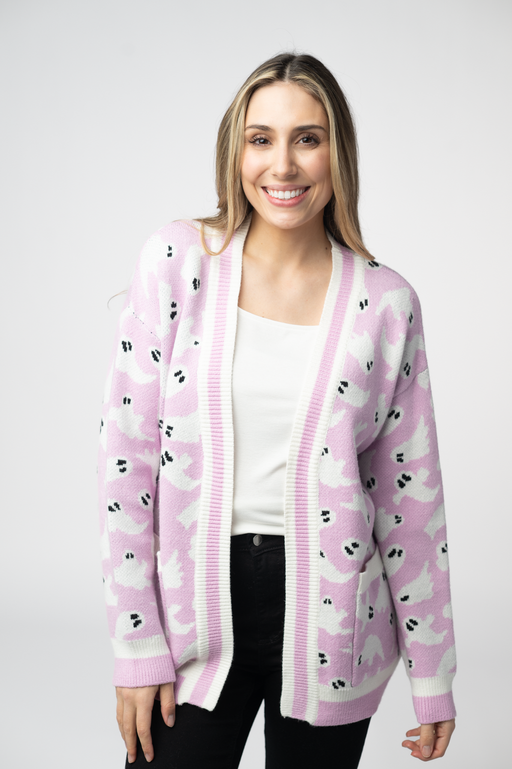 Ghost Pocket Cardigan - Lilac