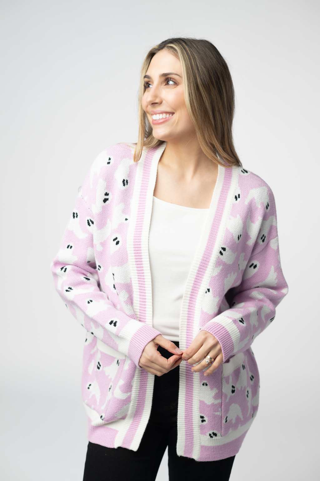 Ghost Pocket Cardigan - Lilac