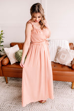 Load image into Gallery viewer, In Store Surplice It To Say Peachy Dress
