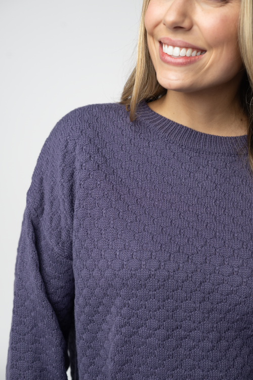Gianna Pullover Sweater - Slate Blue