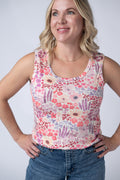 Ava Tank - Coral Sunset Floral