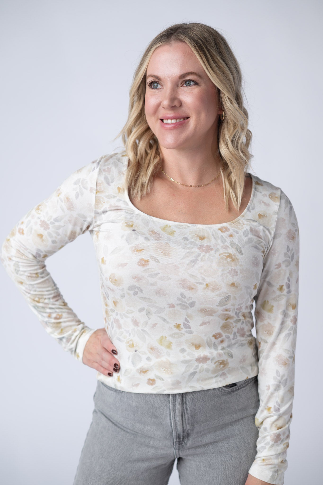 Alyssa Long Sleeve Top - Blush Floral