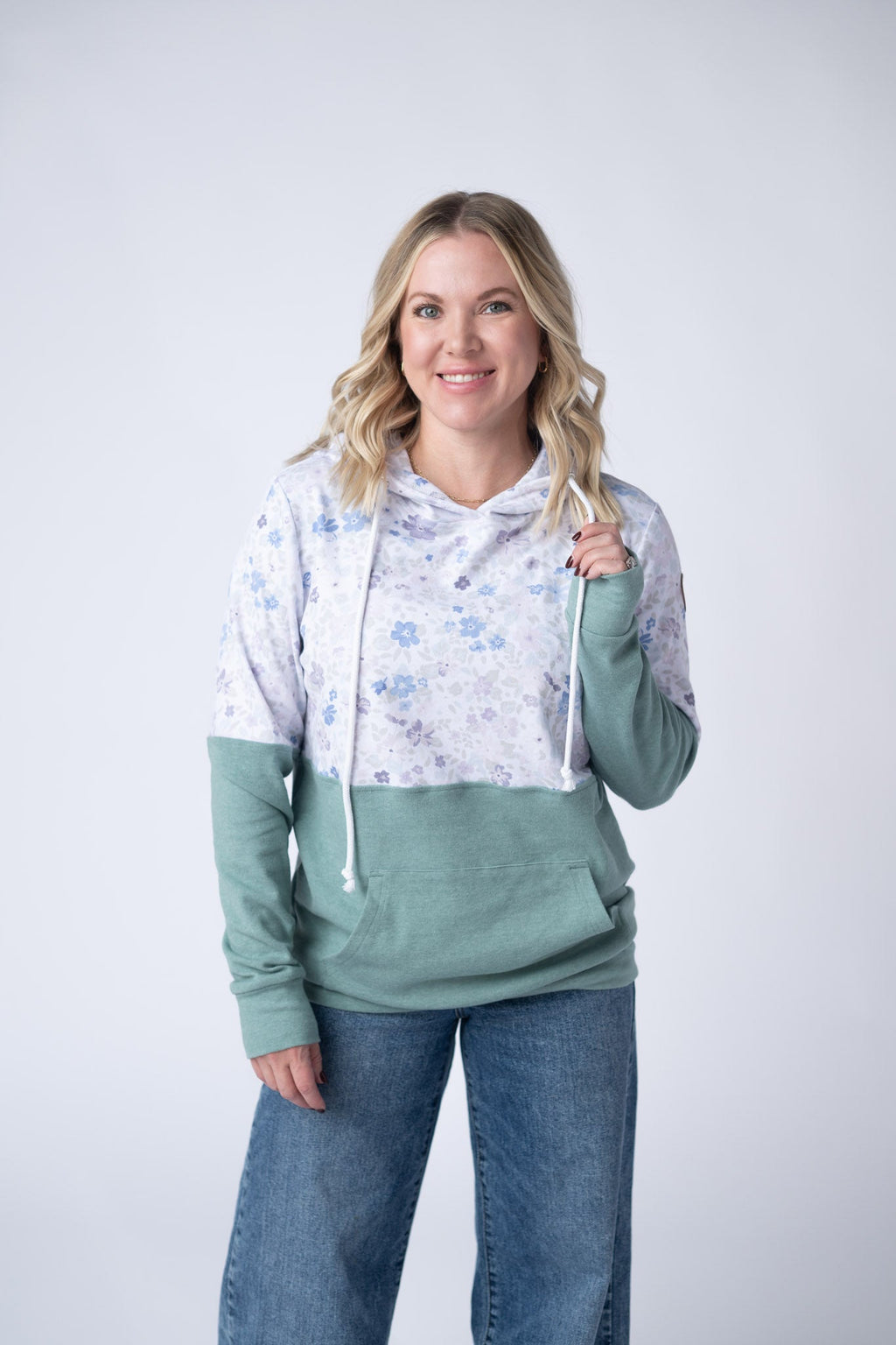 Hailey Pullover Hoodie - Spring Meadows and Sage