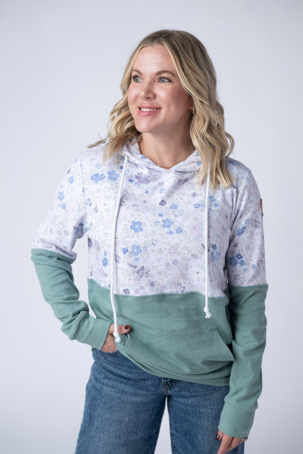 Hailey Pullover Hoodie - Spring Meadows and Sage