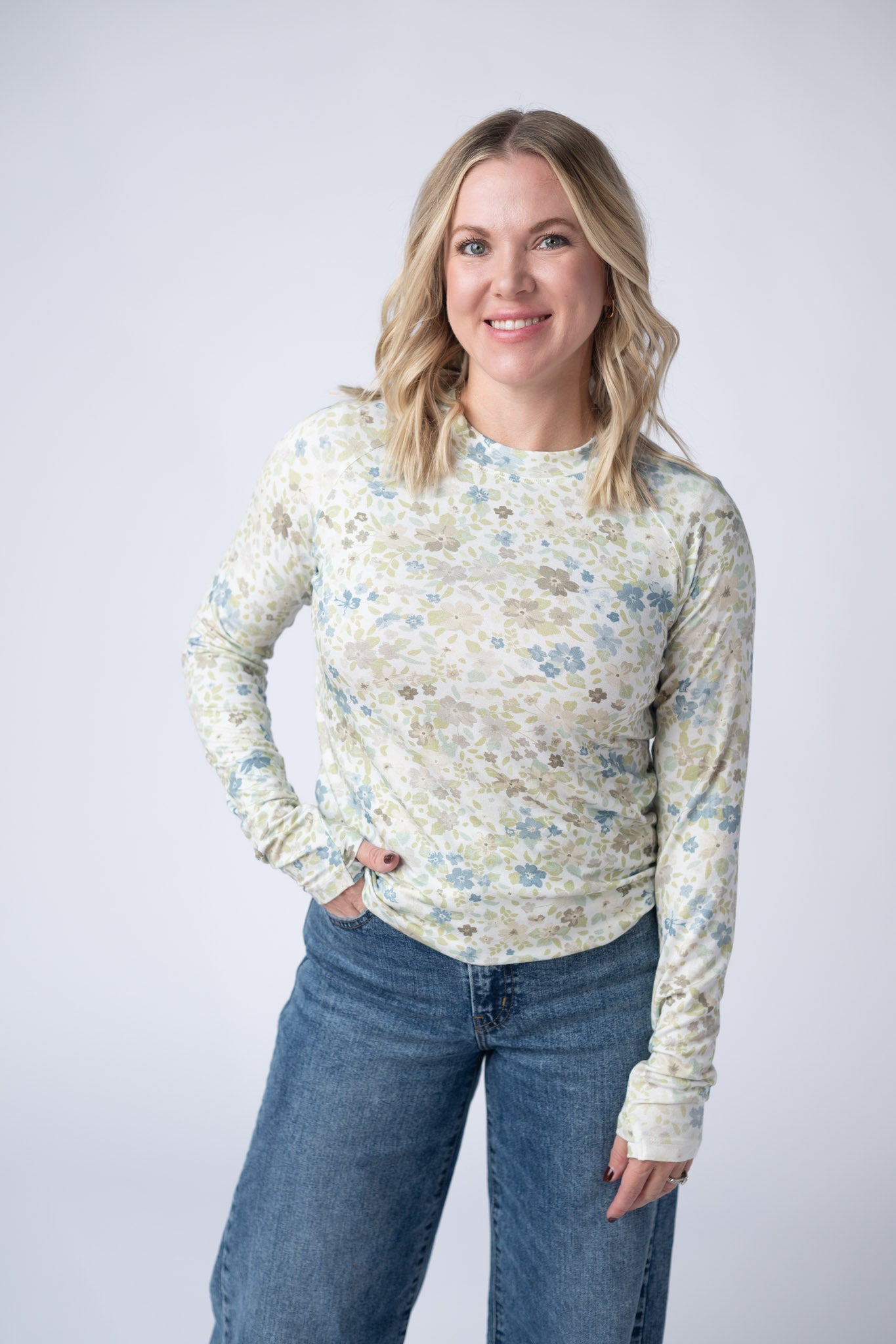 Blair Long Sleeve Top - Spring Meadows
