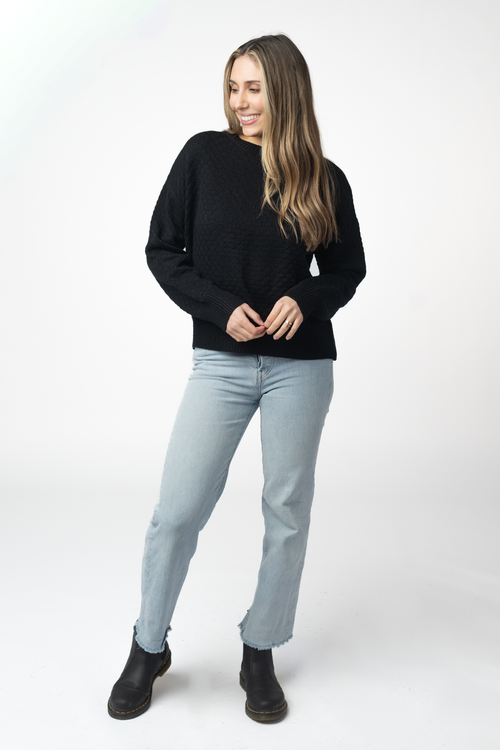 Gianna Pullover Sweater - Black