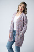 SALE! Carly Confetti Dot Cardigan - Lavender