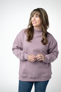 Marley Mock Neck Sweatshirt - Mauve