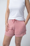 French Terry Stevie Shorts - Dusty Pink