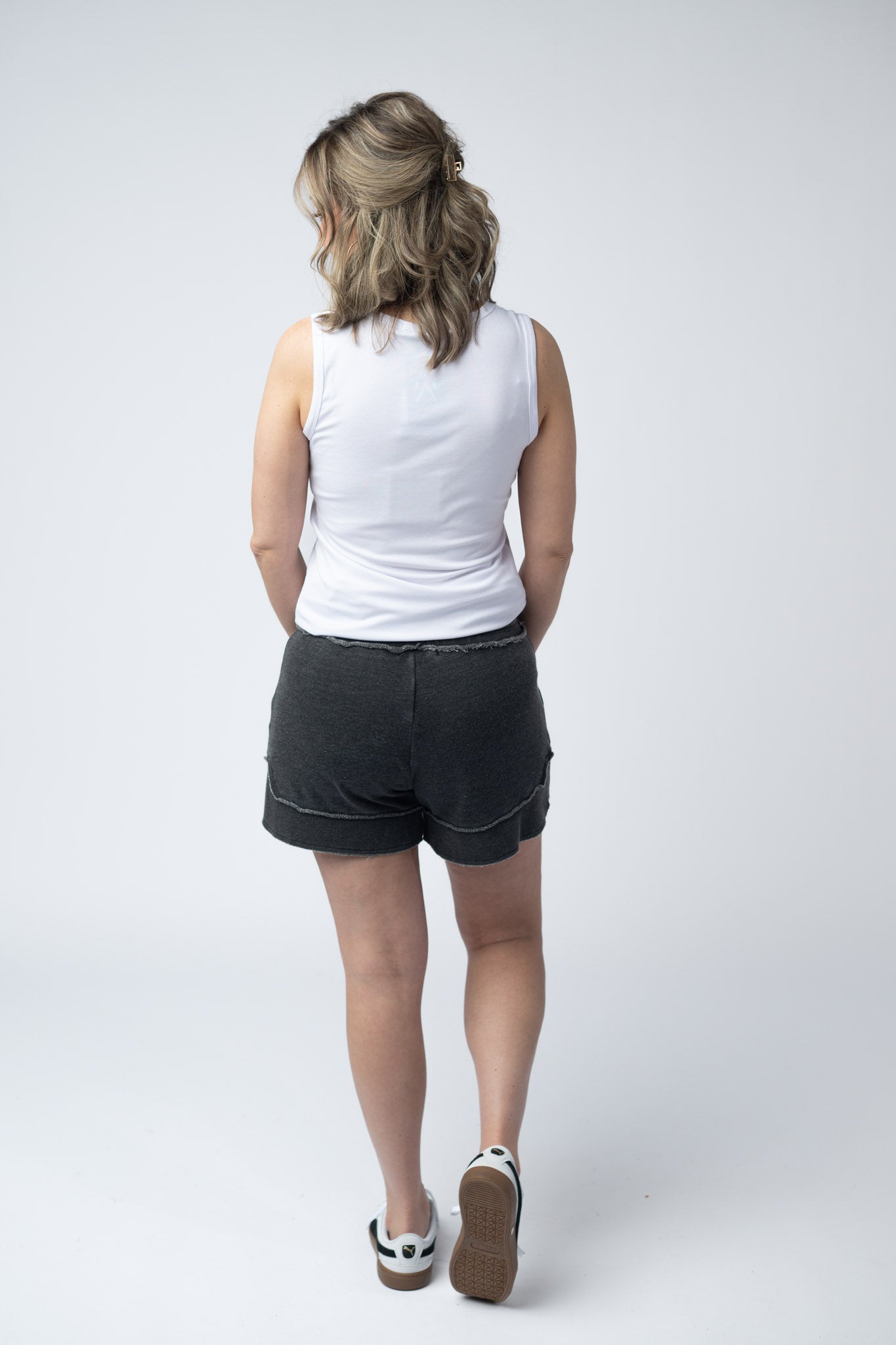 French Terry Stevie Shorts - Black