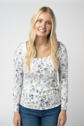 Alyssa Long Sleeve Top - Olive Meadow