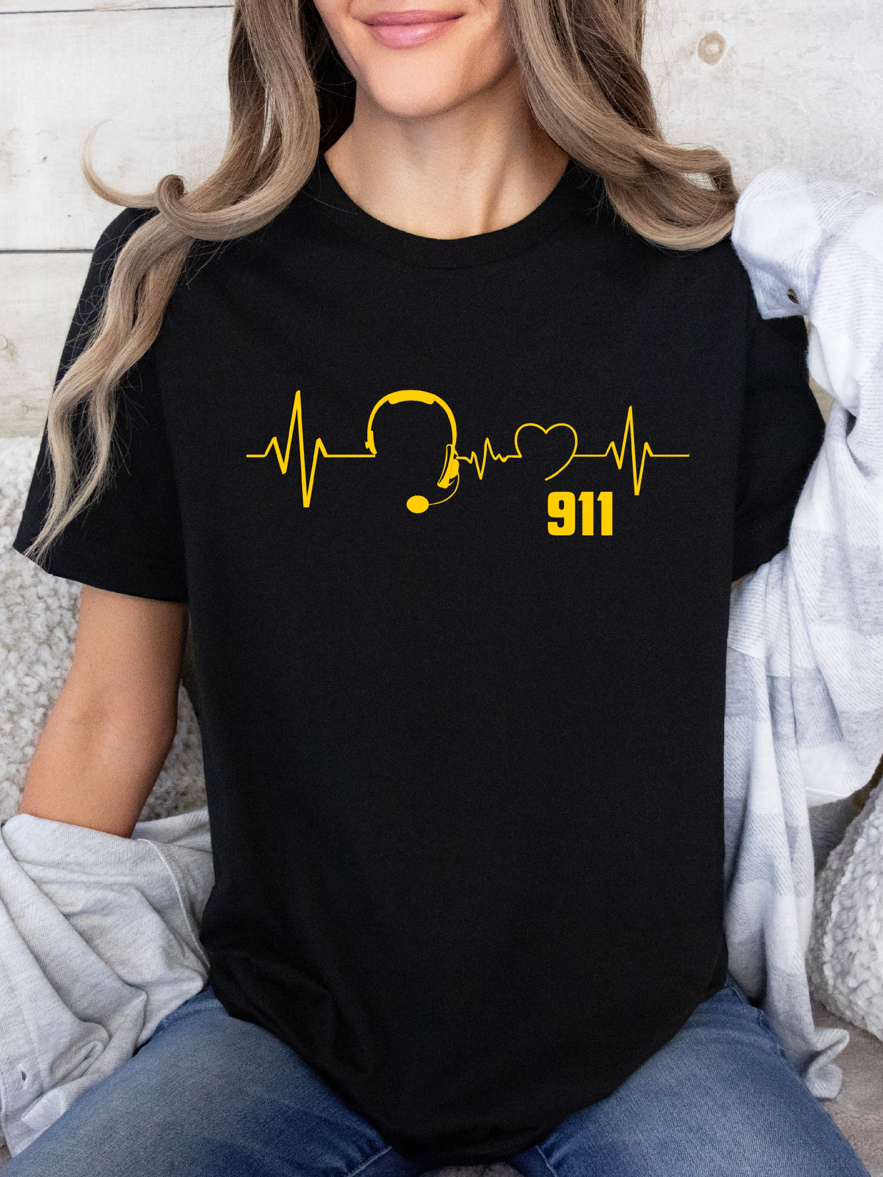 Dispatch 911 Tee in Black- Short or Long Sleeve!