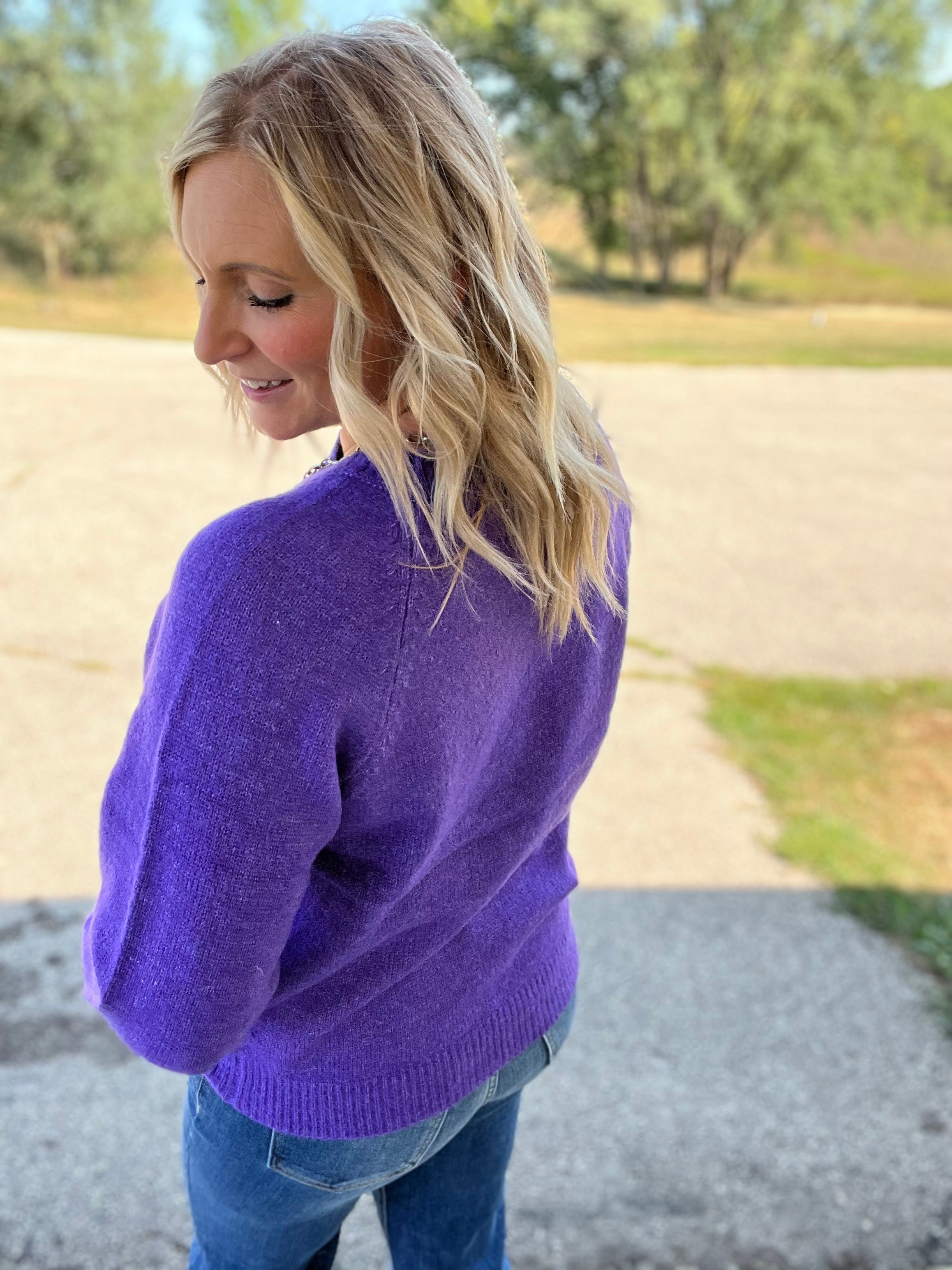 Stay Easy Sweater In Wisteria