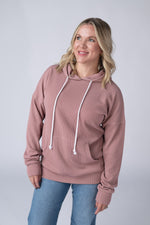 Load image into Gallery viewer, Kacey Ribbed Hoodie - Rose

