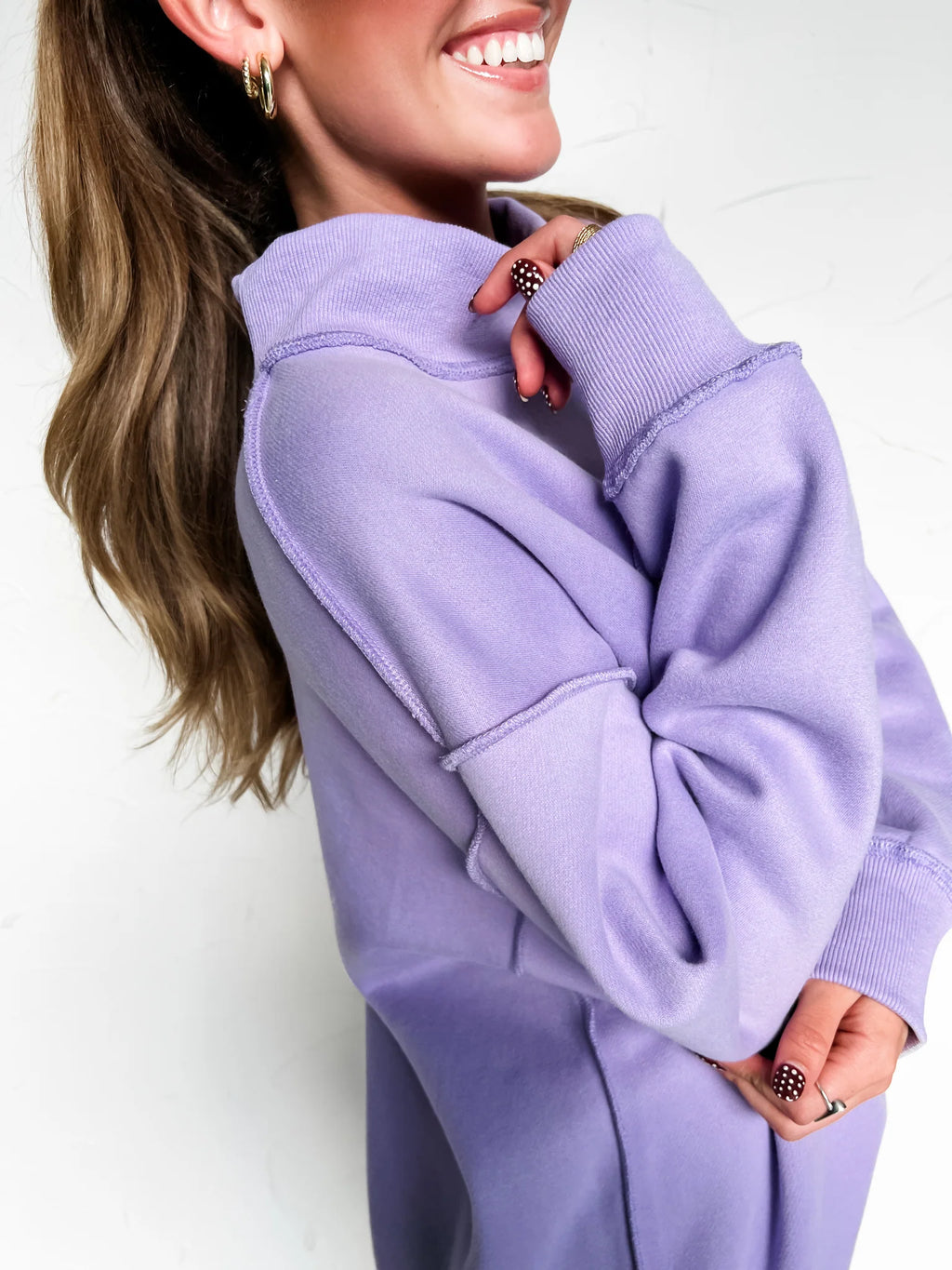 Coming Soon! Mock Neck Sweater in Lavender