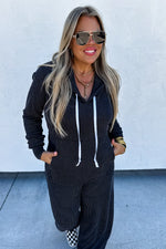 Load image into Gallery viewer, Ribbed Hayden Hooded Jumpsuit
