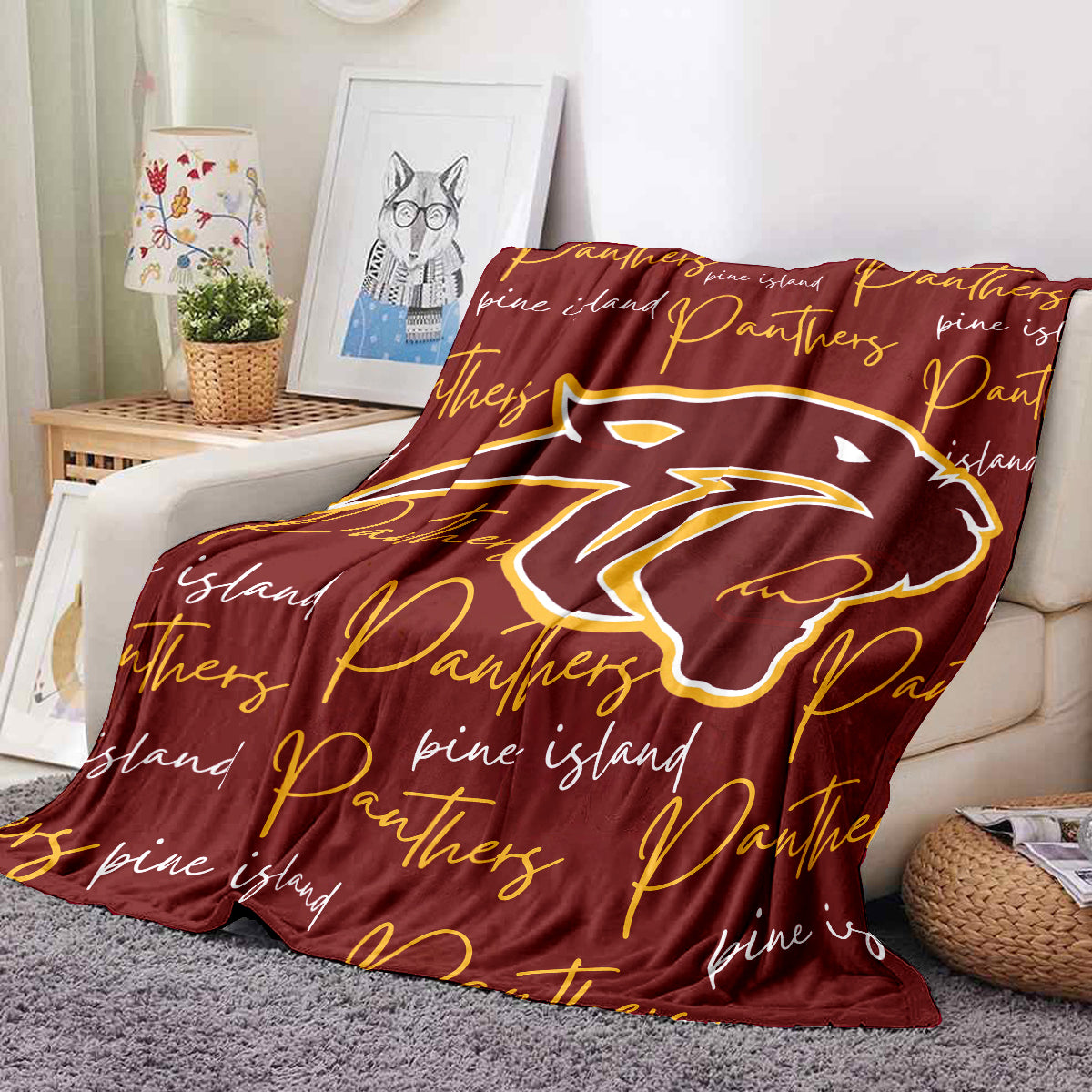 PRE-ORDER Pine Island Panthers Fleece Blanket