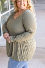 Load image into Gallery viewer, Long Sleeve Sarah Ruffle - Olive
