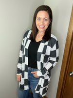 Load image into Gallery viewer, Lola Cardigan in Black Checkered
