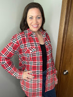 Load image into Gallery viewer, Pair This Flannel In Red/White
