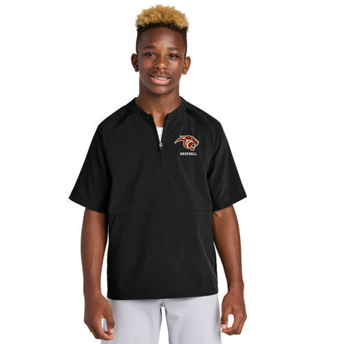 Pine Island Baseball Embroidered Short Sleeve Windbreaker