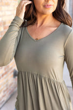 Load image into Gallery viewer, Long Sleeve Sarah Ruffle - Olive
