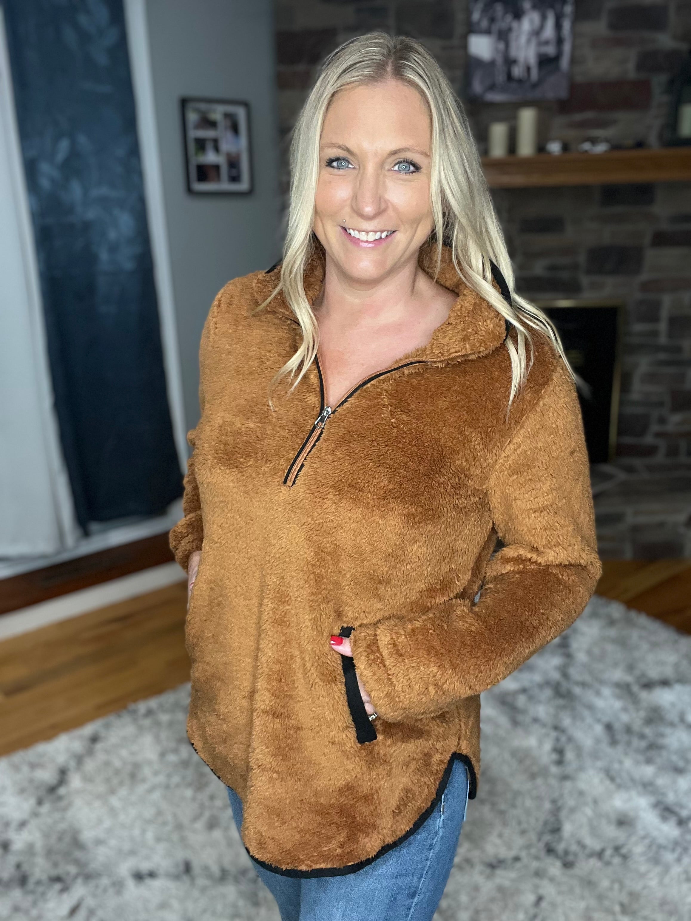The Camel Teddy Sherpa Pullover FINAL SALE