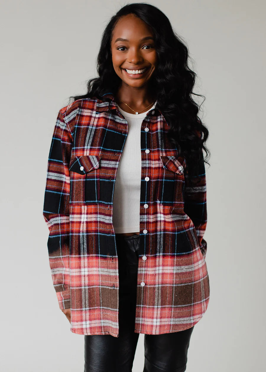 Pair This Flannel In Black/Rust