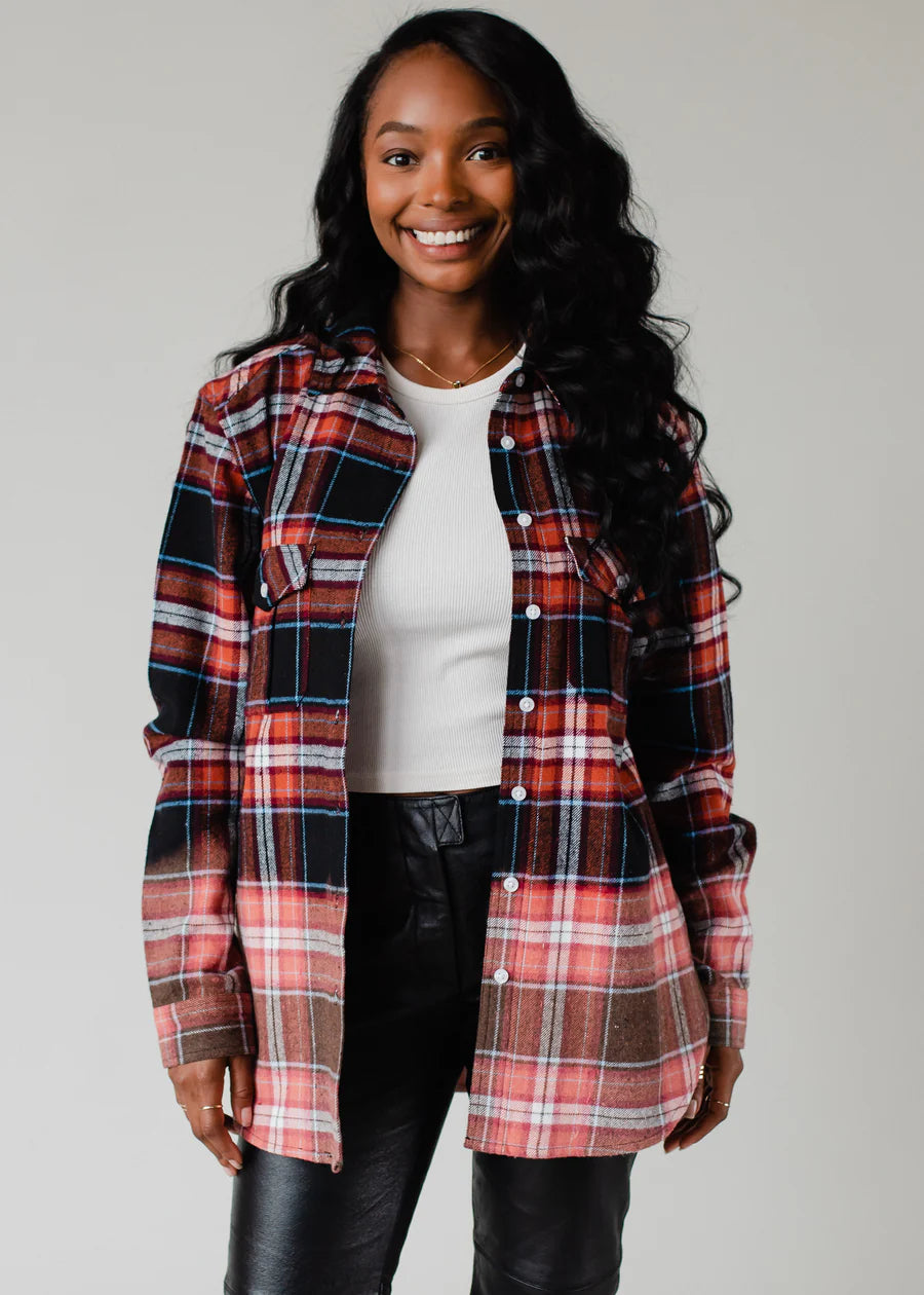 Pair This Flannel In Black/Rust