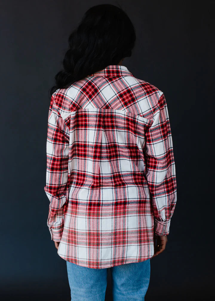 Pair This Flannel In White/Red