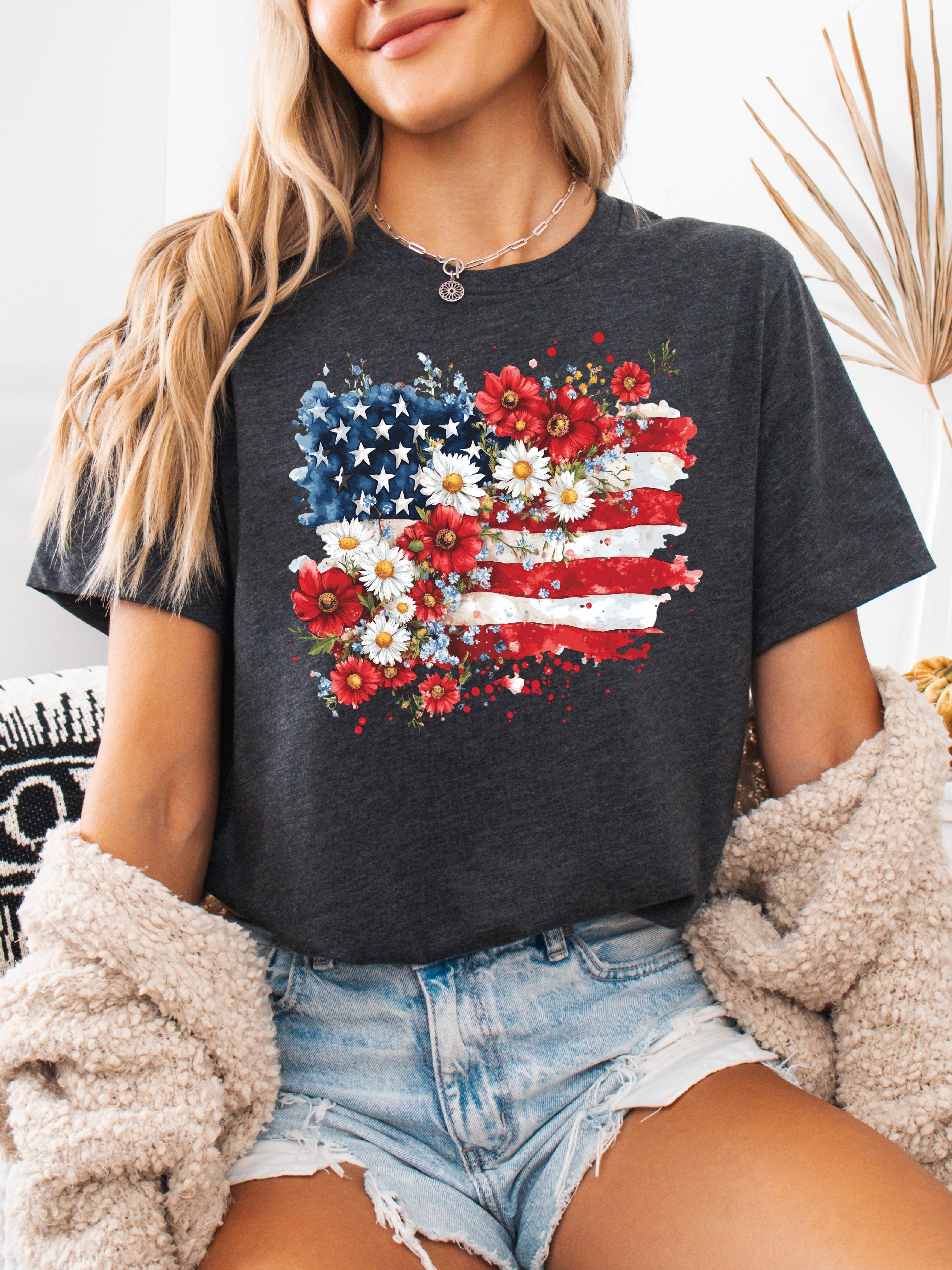 Floral Flag Tee