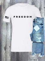 Load image into Gallery viewer, Freedom Tee- available in white or red!
