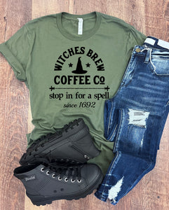 Witches Brew Tee in Military Green