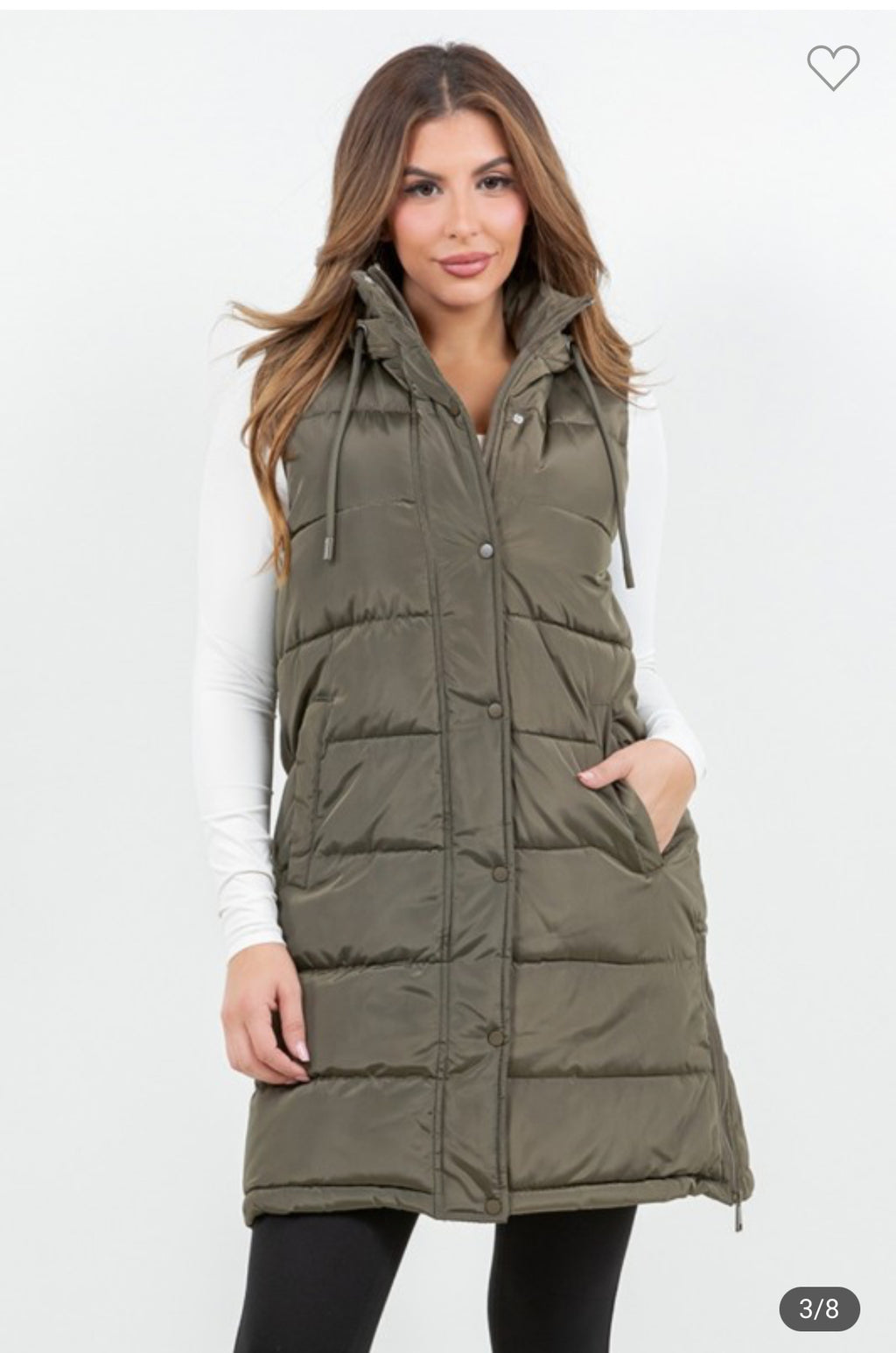 Polar Vest In Olive FINAL SALE