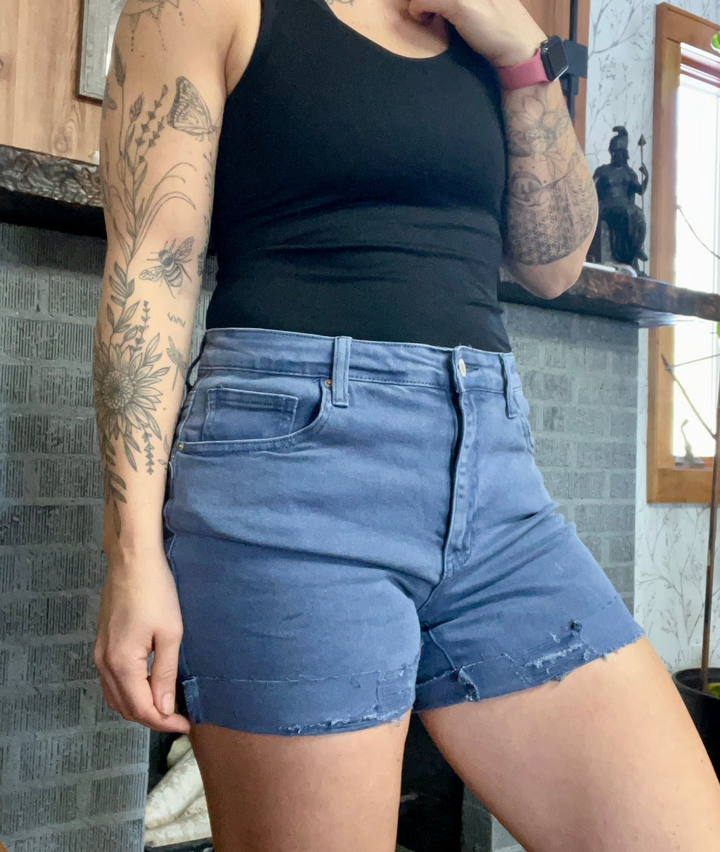 Collection Zenana Shorts In Blackberry FINAL SALE