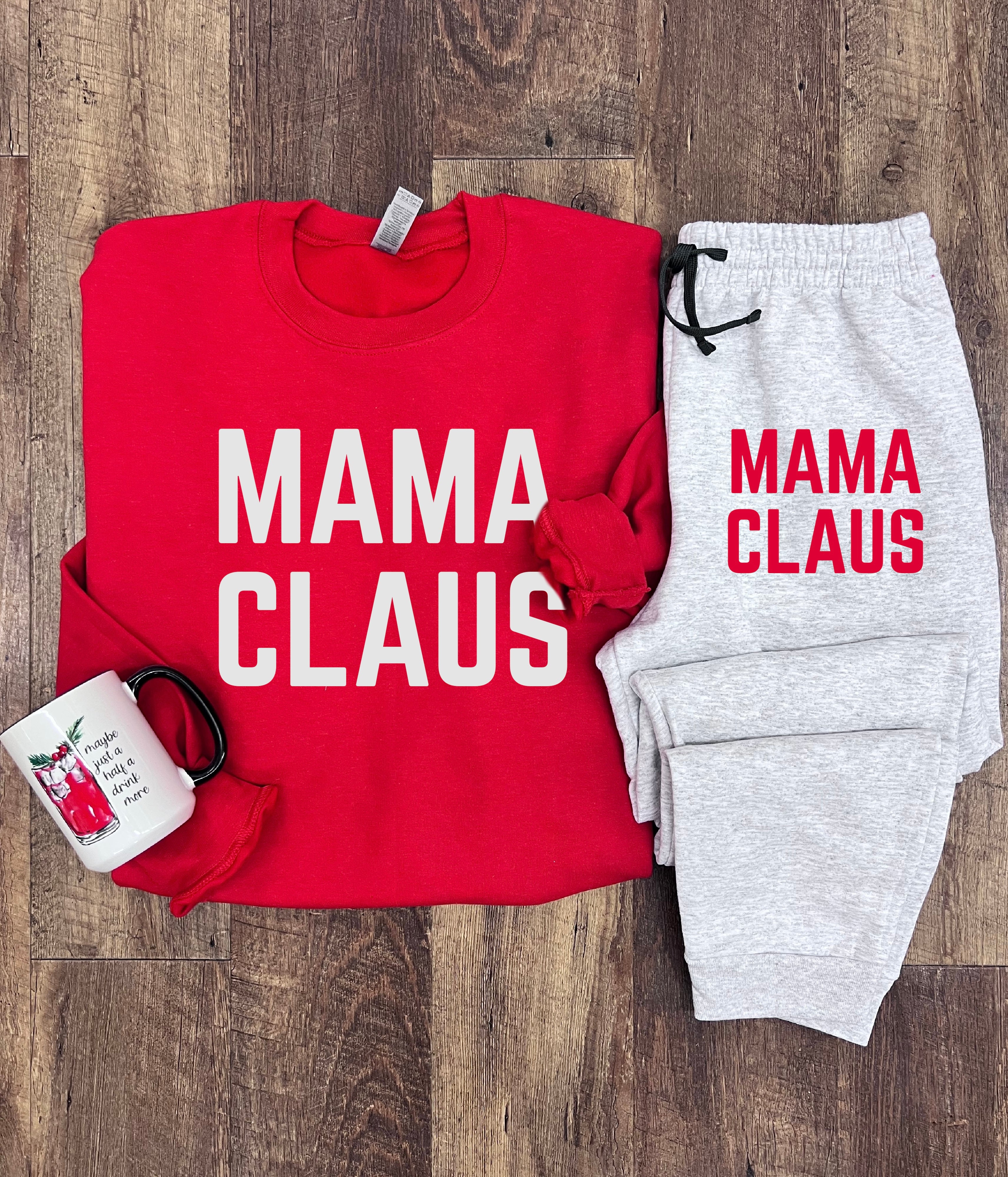 Mama Claus Pullover and Jogger Set (Sold Separately)