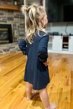 Load image into Gallery viewer, Gotta Have It Kids Waffle Dress In Navy
