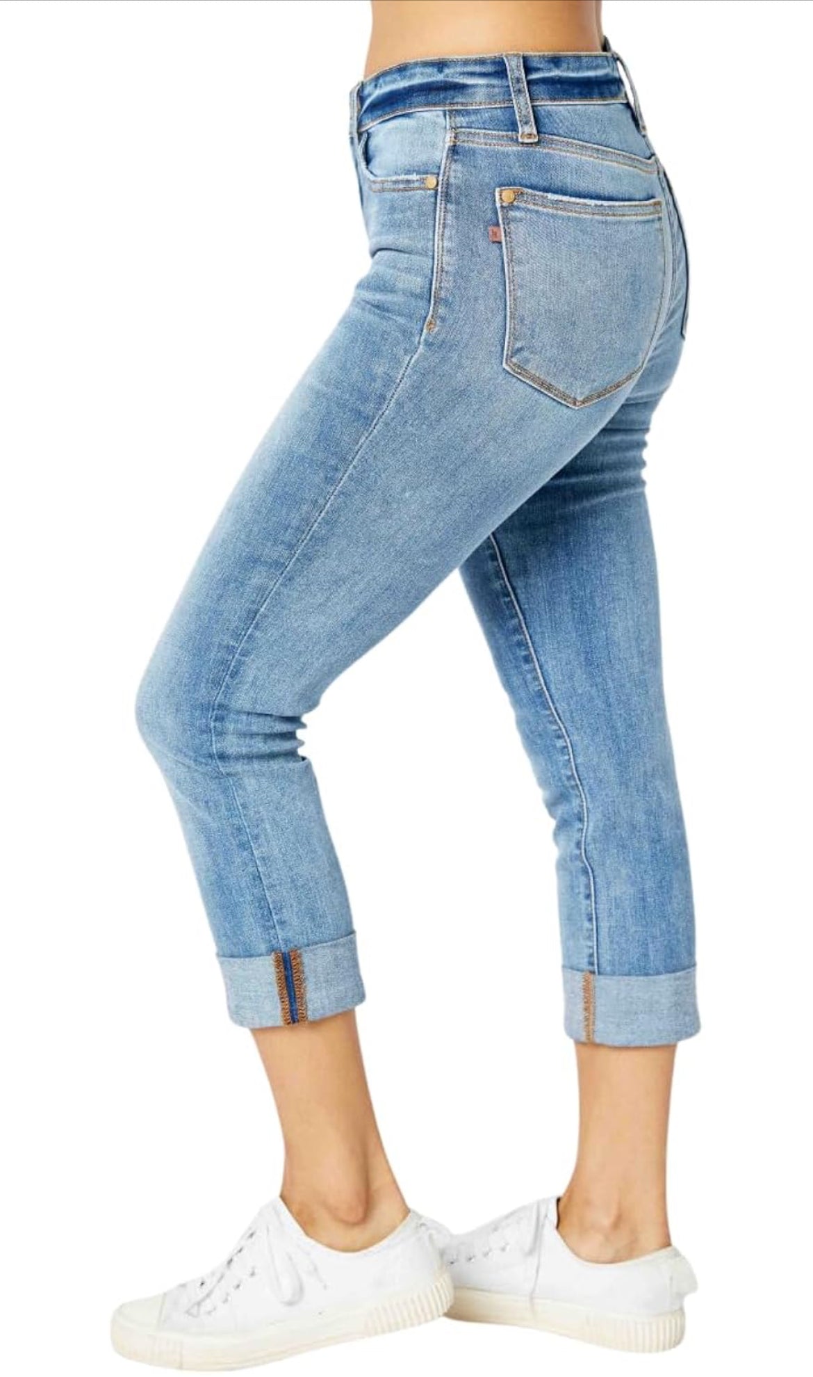Hazel Cuffed Judy Blue Capri FINAL SALE